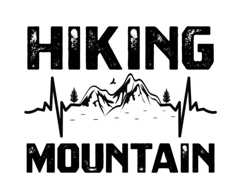 Hiking Mountain Feeling T-Shirt Design Template