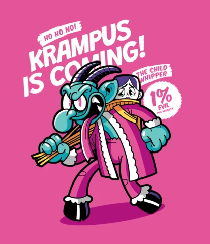 Scary Krampus Christmas Cartoon Poster Template