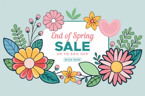Spring Floral Sale Design Template - Editable Promotional Graphic