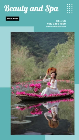Eye-Catching Spa Center Promotional Instagram Story Post Design Template