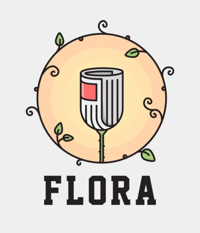Kolorowy szablon logo gazety kwiatowej
