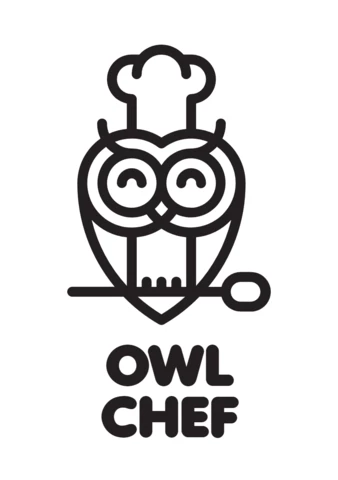 Modèle de logo pour le chef hibou