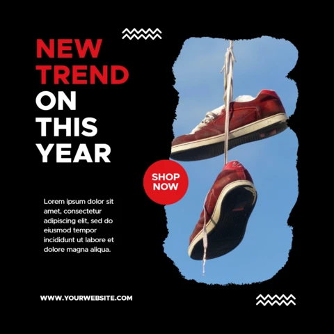 Fashion store social media post design template