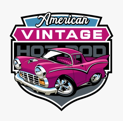 Modello di design per t-shirt American vintage hot rod
