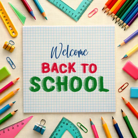 Plantilla de diseño de bienvenida de regreso a clases para volantes educativos