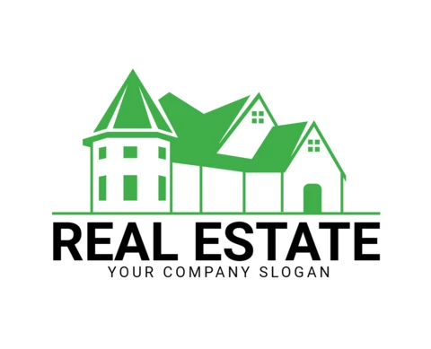Plantilla de diseño de logotipo inmobiliario moderno