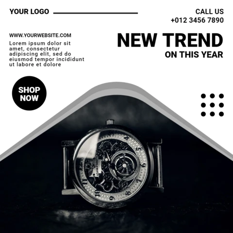 New Trend Watch Shop Instagram Post Design Template
