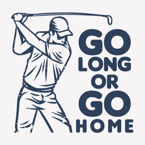 Go long go home vintage quote poster design template