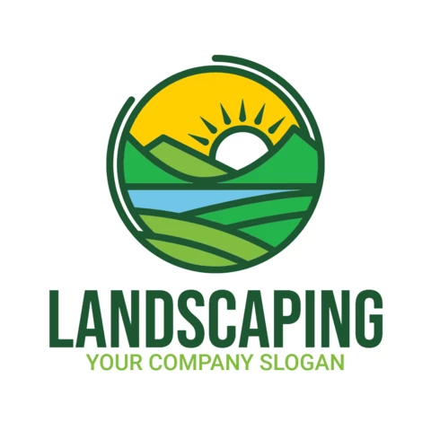Landschaft hügel berg logo entwurfsvorlage