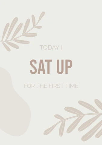 Baby Sat Up Milestone Instagram Post Design Template
