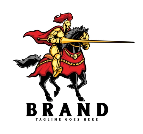 Modello di logo per cavalli spartani