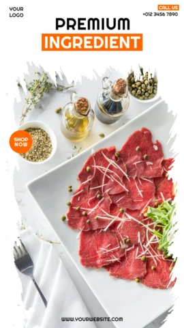 Bright Restaurant Flyer Instagram Story Post Design Template