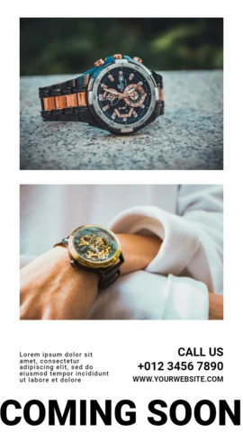 Coming Soon Watch Instagram Story Post Design Template