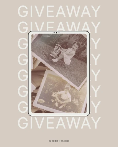 Nostalgic Giveaway Instagram Post Design Template
