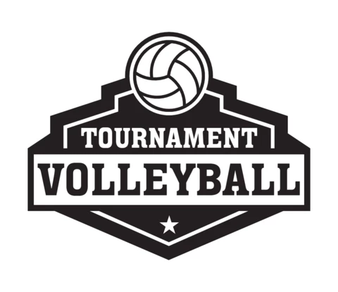 Voleybol turnuvası spor logo tasarım şablonu