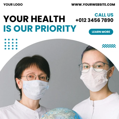 Eye-Catching Medical Social Media Post Design Template