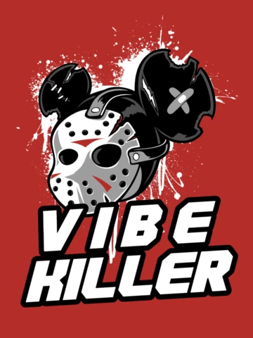 Vibe Killer Mickey Parody T-shirt Design Template