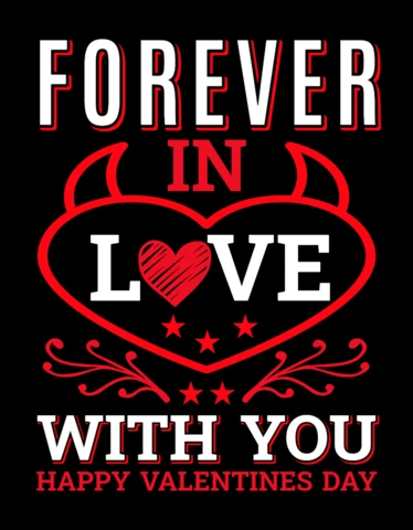 Modelo de design de amor ousado para o dia dos namorados - forever in love