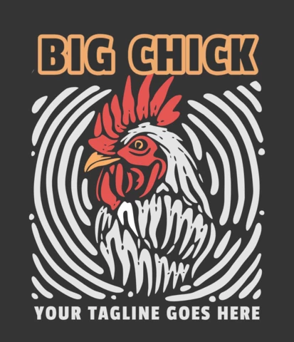 Big Chicken T-shirt Design Template