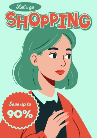 Editable Shopping Promotion Template Design - Save Up to 90%