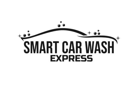 Smart autowaschanlage service logo entwurfsvorlage