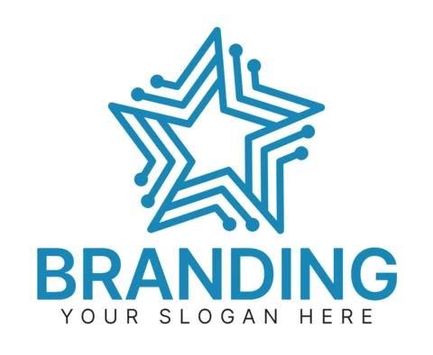 Modern Abstract Star Shape Logo Design Template