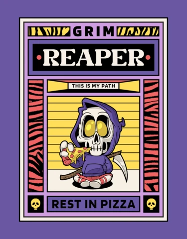 Grim Reaper Halloween Poster T-shirt Design Template