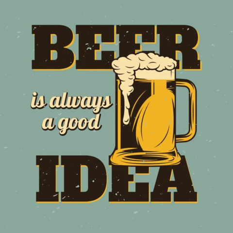 Beer Mug T-Shirt Design Template