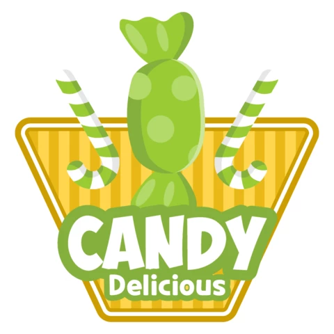 Plantilla de diseño del logotipo de Delicious Candy