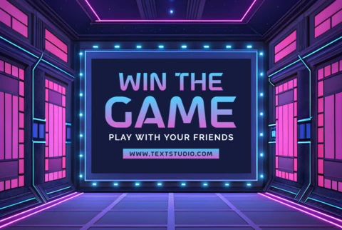 Neon Game Night Design Template for Friends
