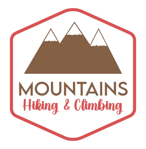 Mountains Hiking And Climbing Badge Template Design