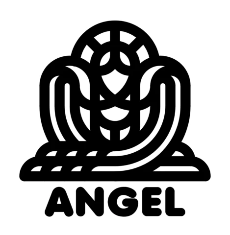 Angel Logo Design Template Black