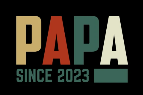 Modelo de design de camiseta Papa since 2023