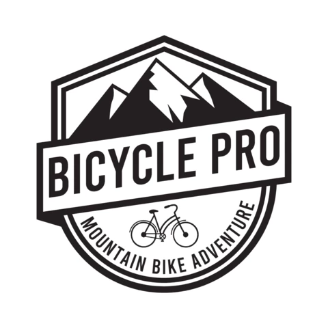 Adventure Mountain Bicycle Logo Design Template