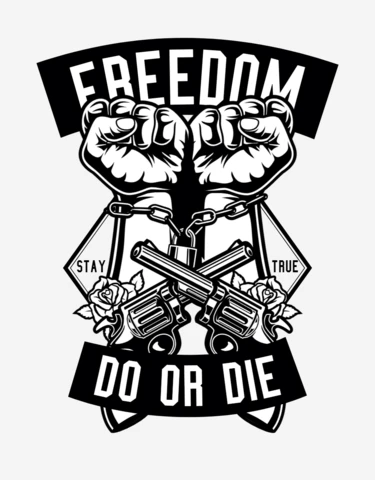 Freedom Or Die T-shirt Design Template