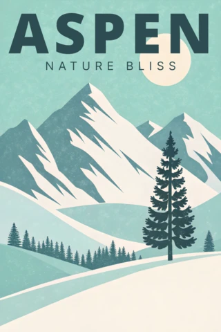 Mountain Landscape Design Template for Nature-Themed Posters