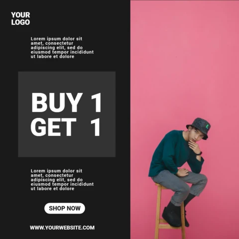 Acquista 1 e ricevi 1 offerta modello di progettazione post Instagram