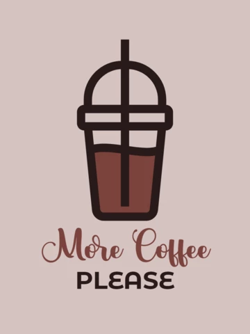 Mais café, por favor, design de modelo de camiseta