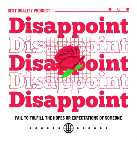 Bold Typography Design Template with Rose for Merchandising
