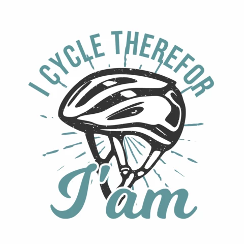 Bicycle Helmet Vintage T-shirt Design Template