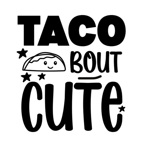 Taco Bout Cute Baby T-Shirt Design Template