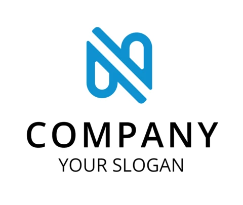 Lettera n logo aziendale modello di design