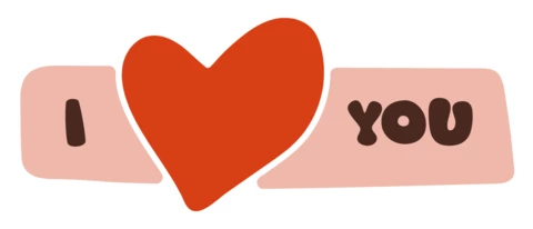 Modelo de logotipo I love you