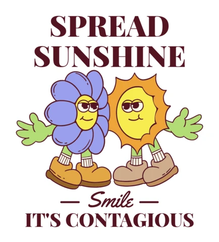 Plantilla de diseño de sol juguetón para vibras positivas