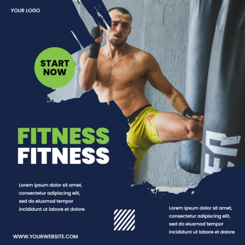 Fitness Gym Instagram Post Design Template