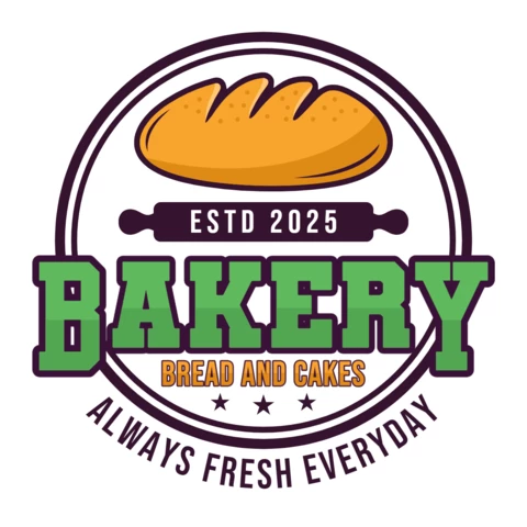 Plantilla de diseño del logotipo de una panadería