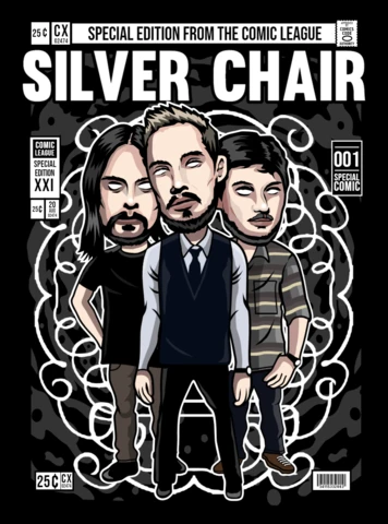 Silverchair Cartoon Character Magazine Cover Design Template