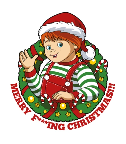 Merry Christmas Funny Christmas T-shirt Design Template