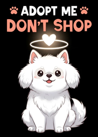 Adopt Me Dog Design Template for T-Shirt with Cute Cartoon Style