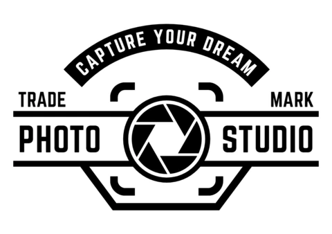 Photo Studio Capture Your Dream Logo Design Template Black